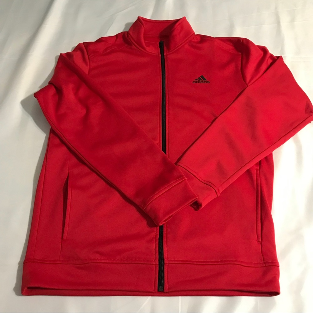 ADIDAS Red Golf Zip Up in Great Condition Size MEDIUM